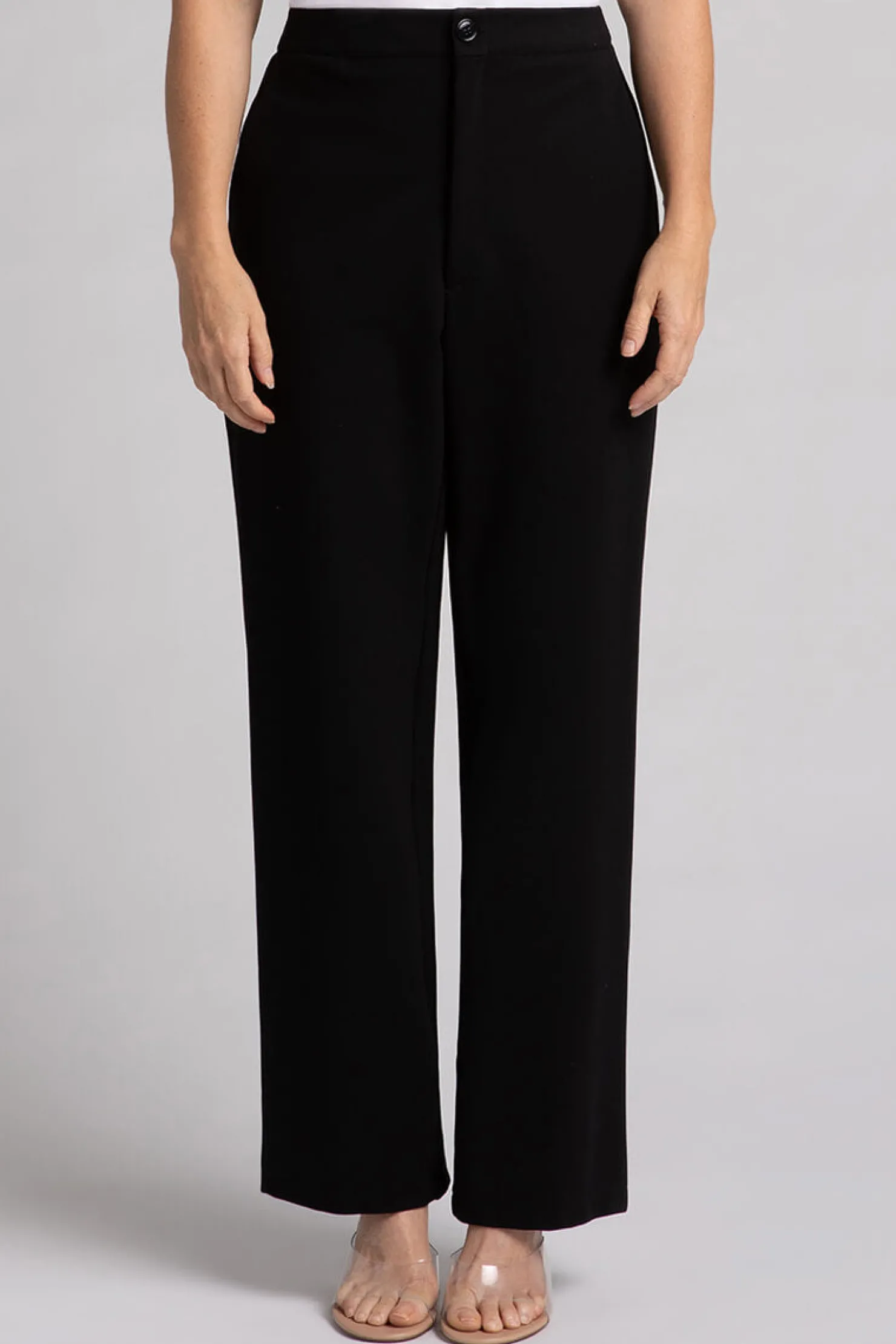 Sympli Bottoms>Ponte Expedition Stovepipe Trouser Black