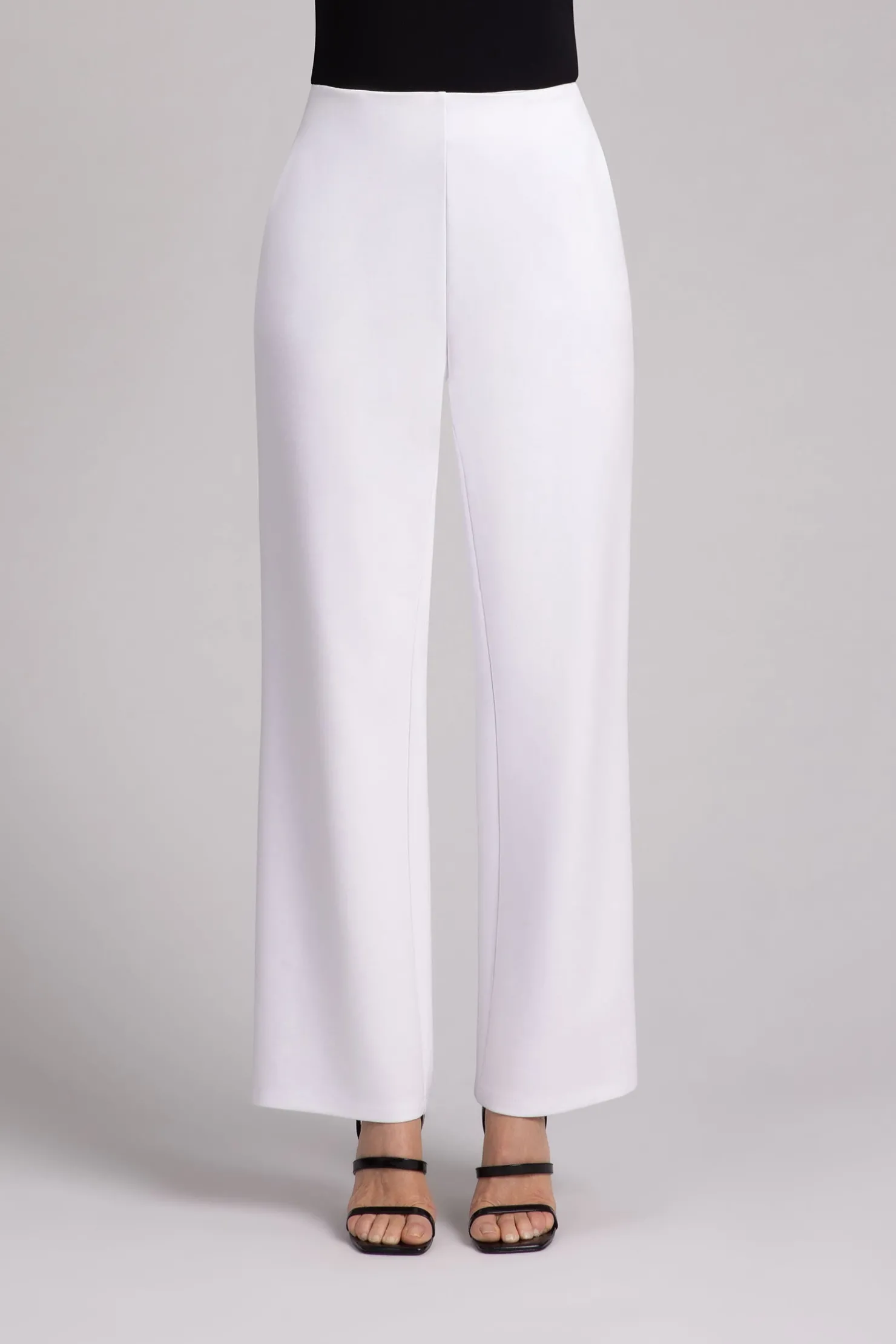 Sympli Bottoms>Ponte Pull On Stovepipe Pant White