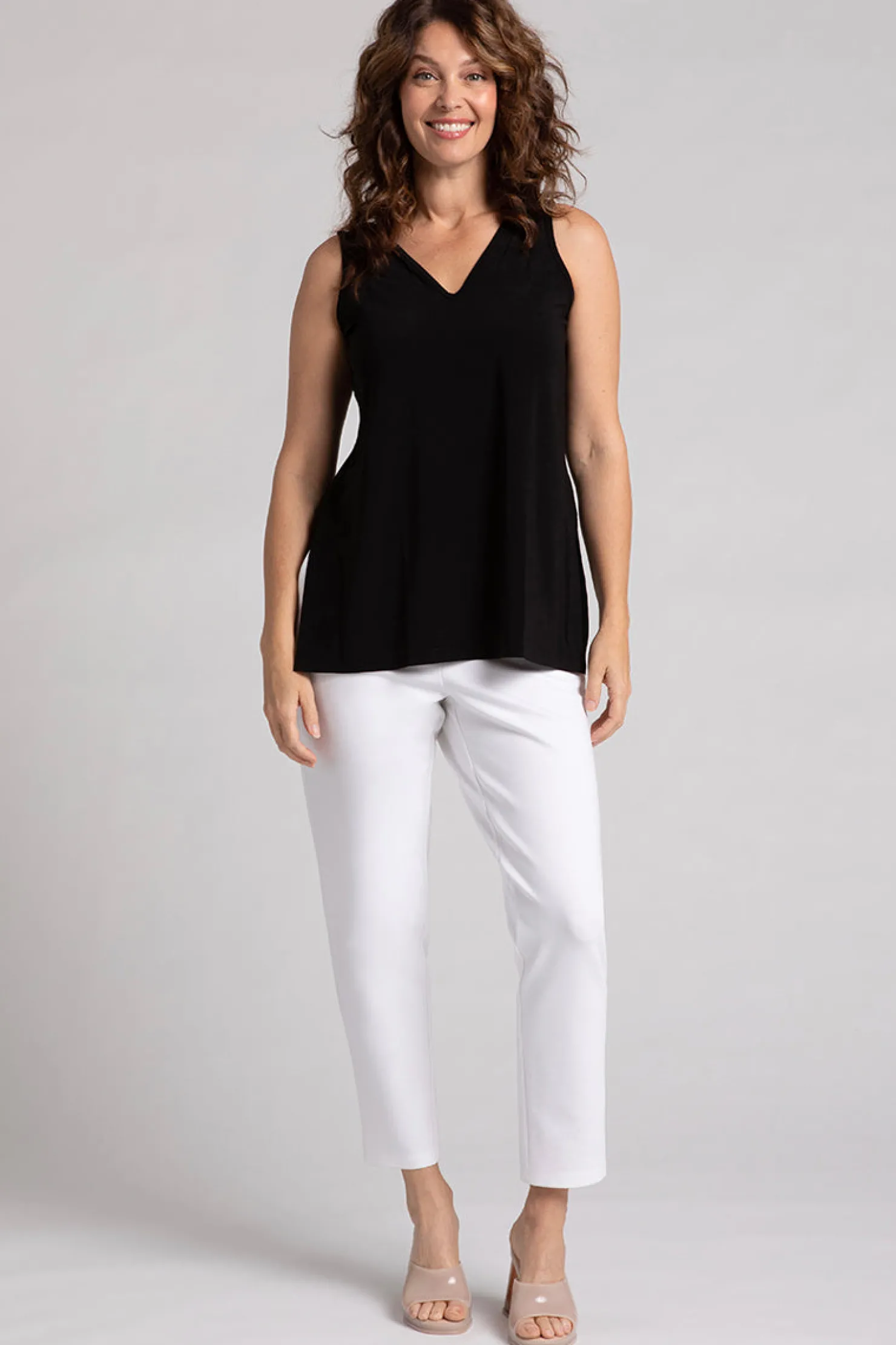 Sympli Tops>Reversible Go To Tank Relax Black