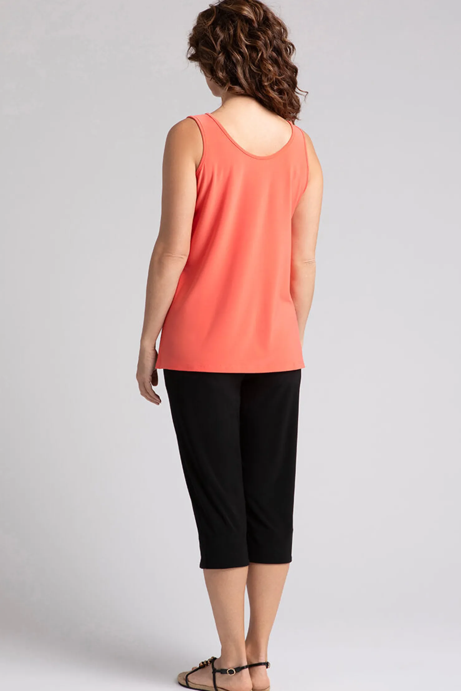 Sympli Tops>Reversible Go To Tank Relax Coral