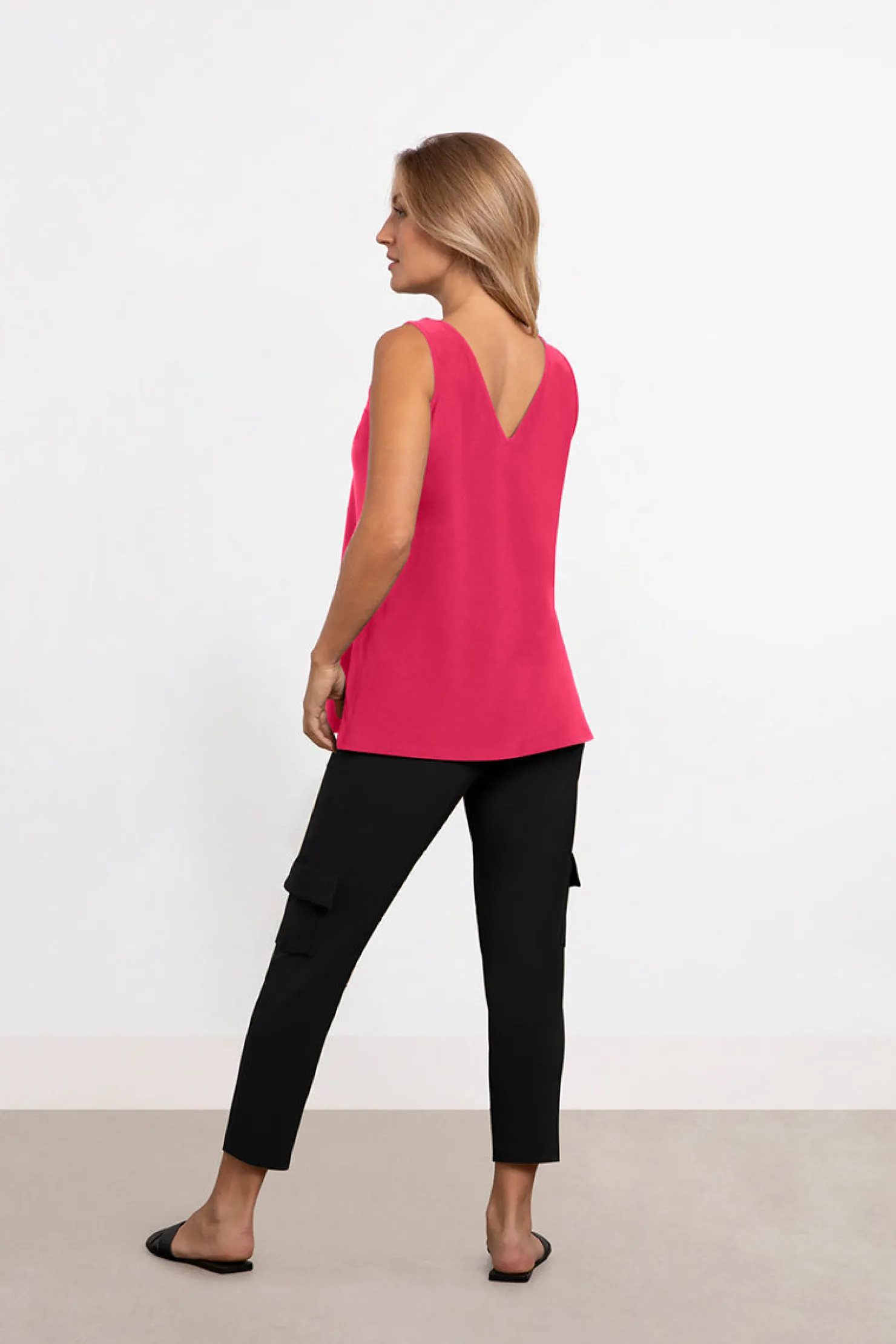 Sympli Tops>Reversible Go To Tank Relax Watermelon