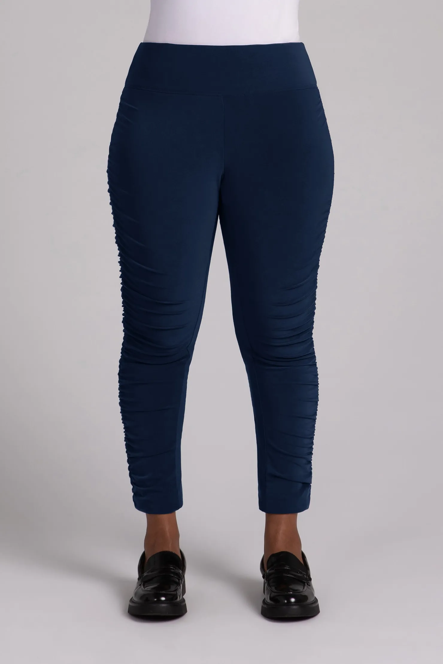 Sympli Bottoms>Ruched Skinny Pant Navy
