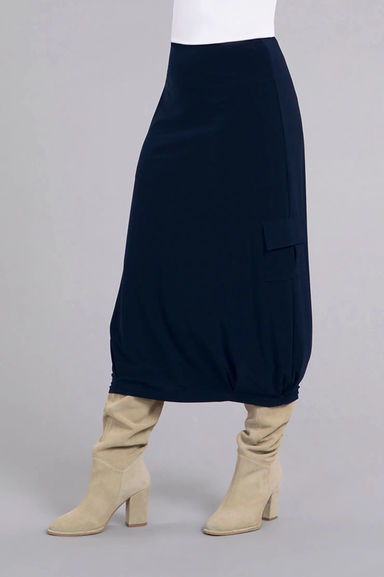 Sympli Bottoms>Safari Skirt Navy