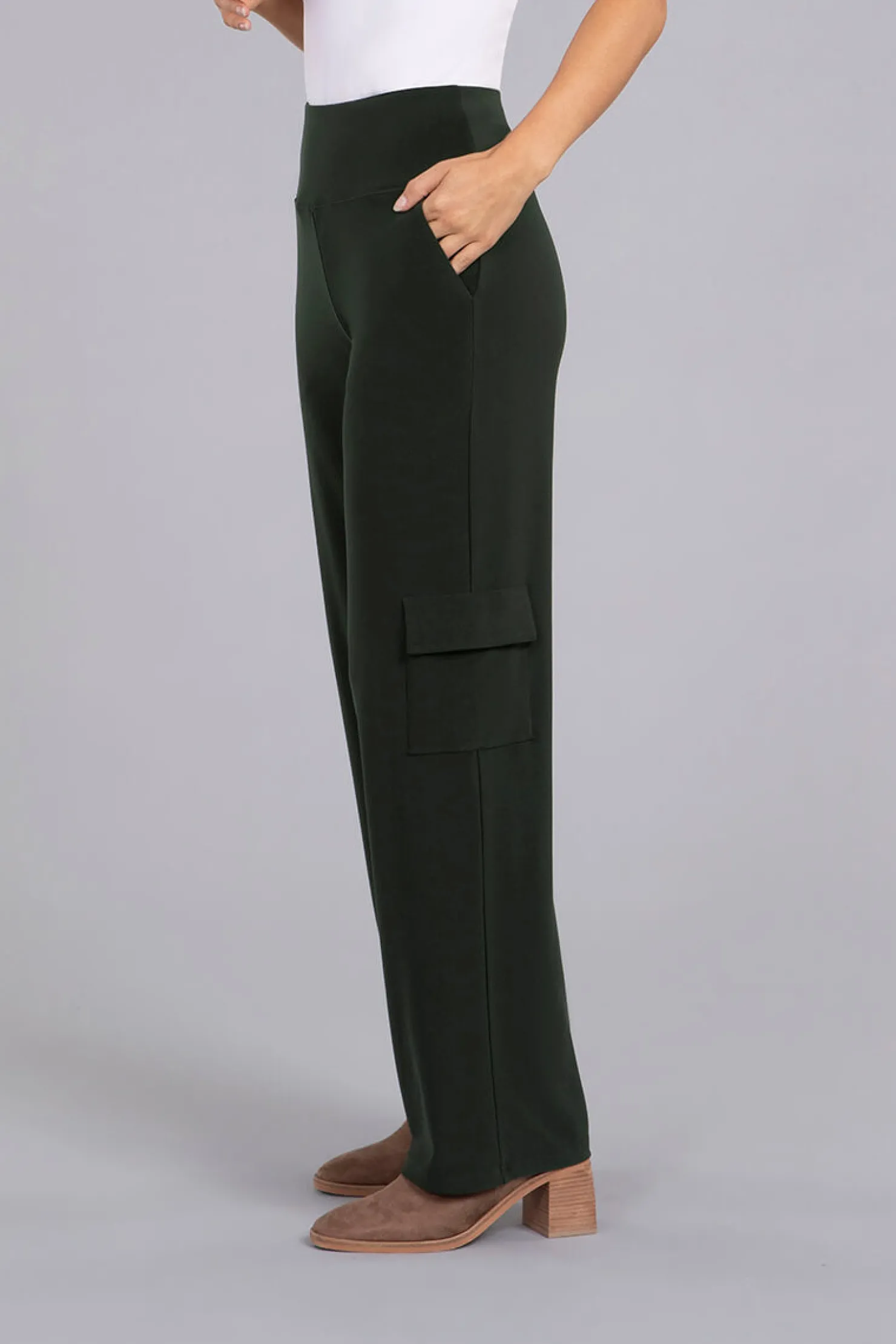 Sympli Bottoms>Safari Straight Leg Pant Seaweed