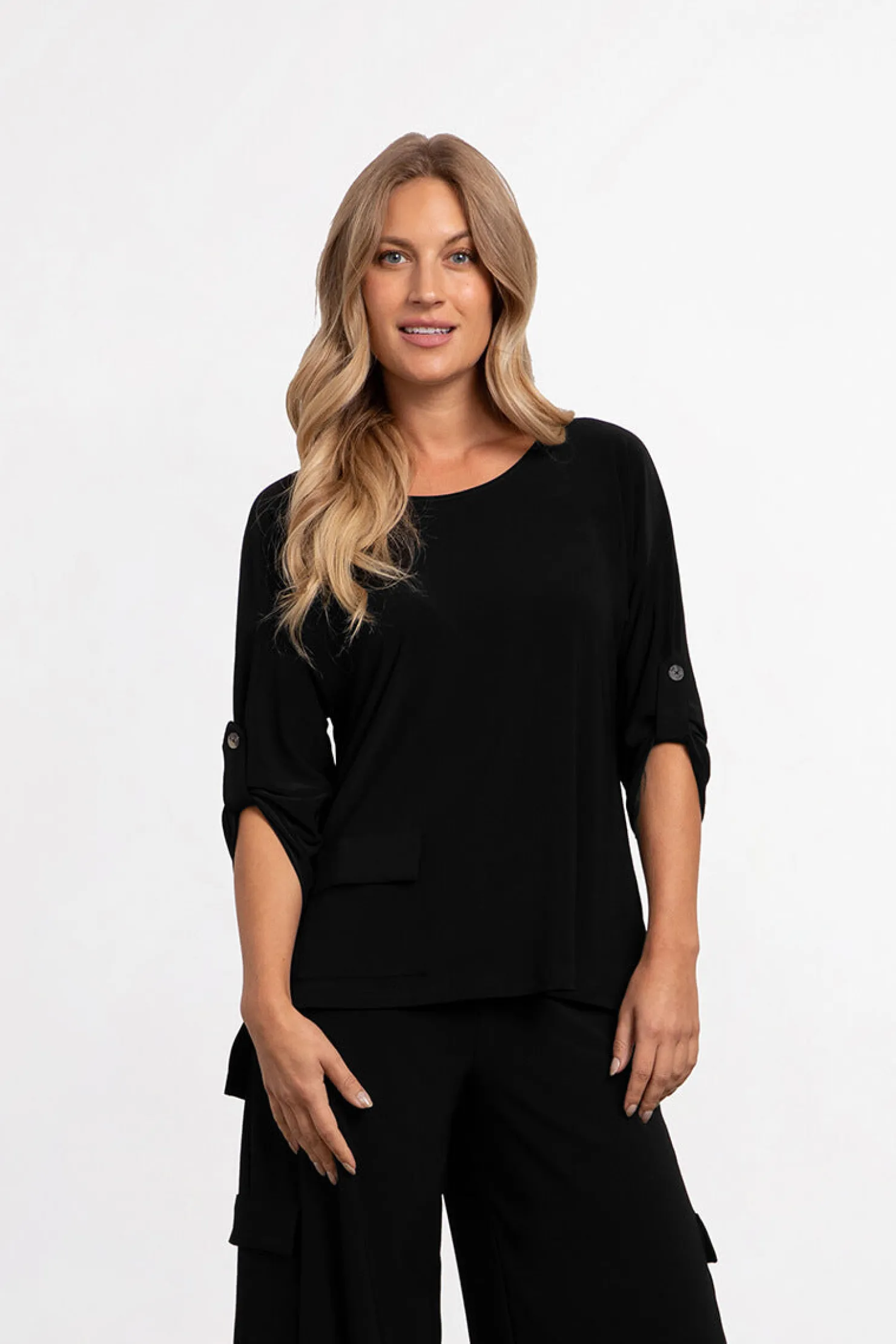 Sympli Tops>Safari Top Black