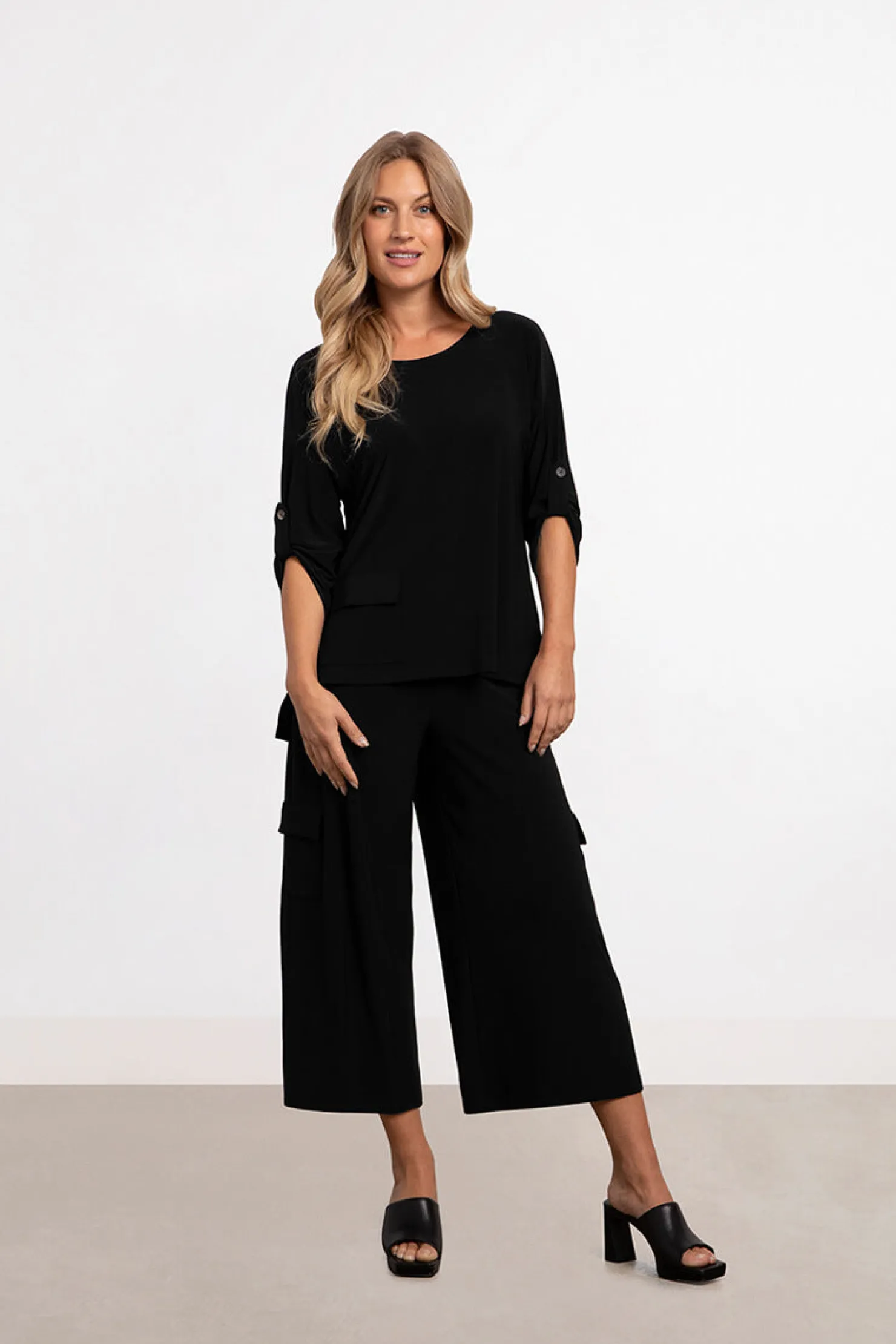 Sympli Tops>Safari Top Black