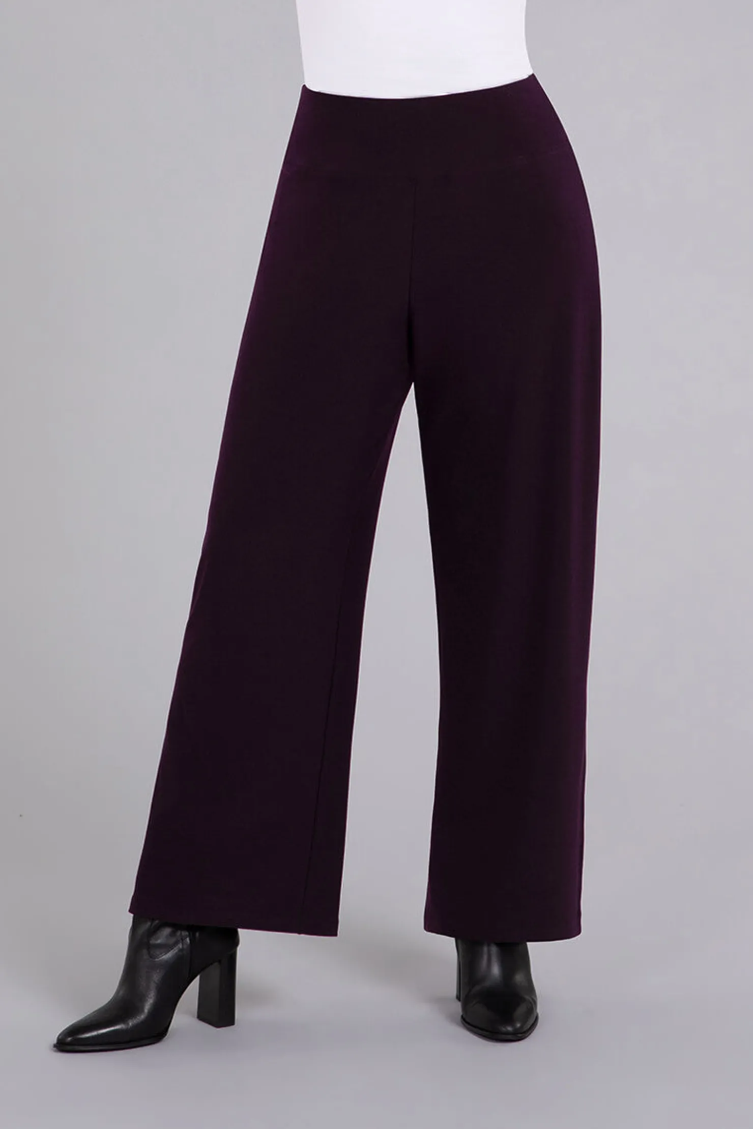 Sympli Bottoms>Side Slit Wide Pant Currant