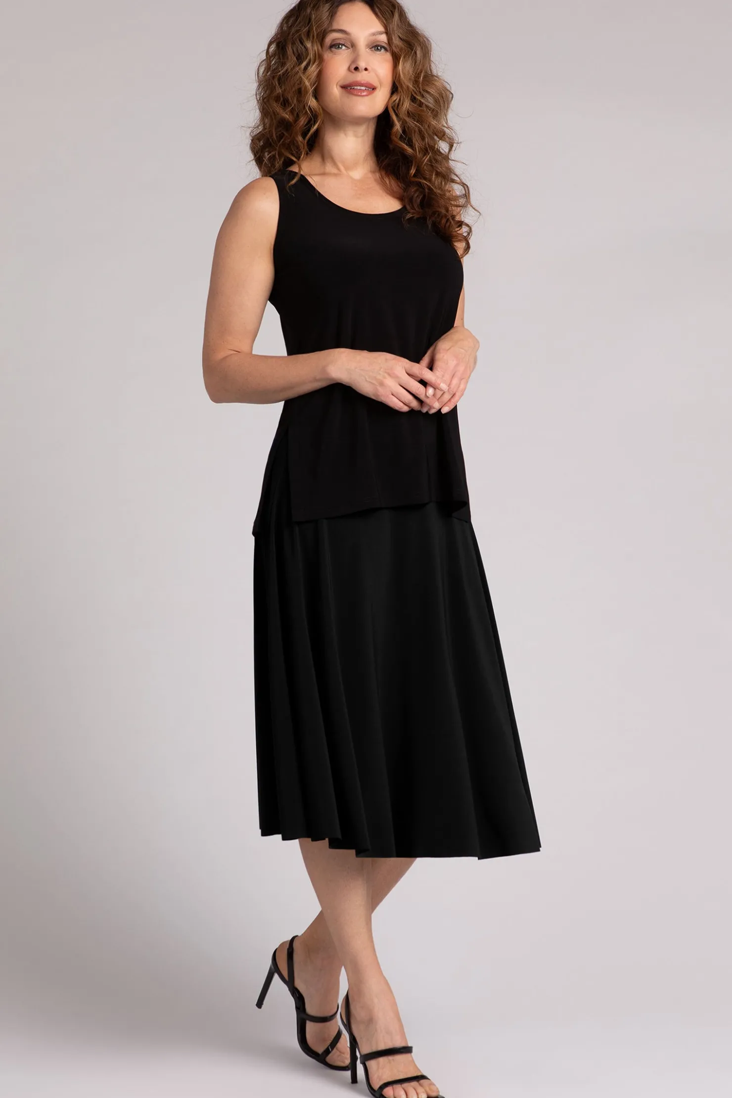 Sympli Bottoms>Skess Even Hem Black