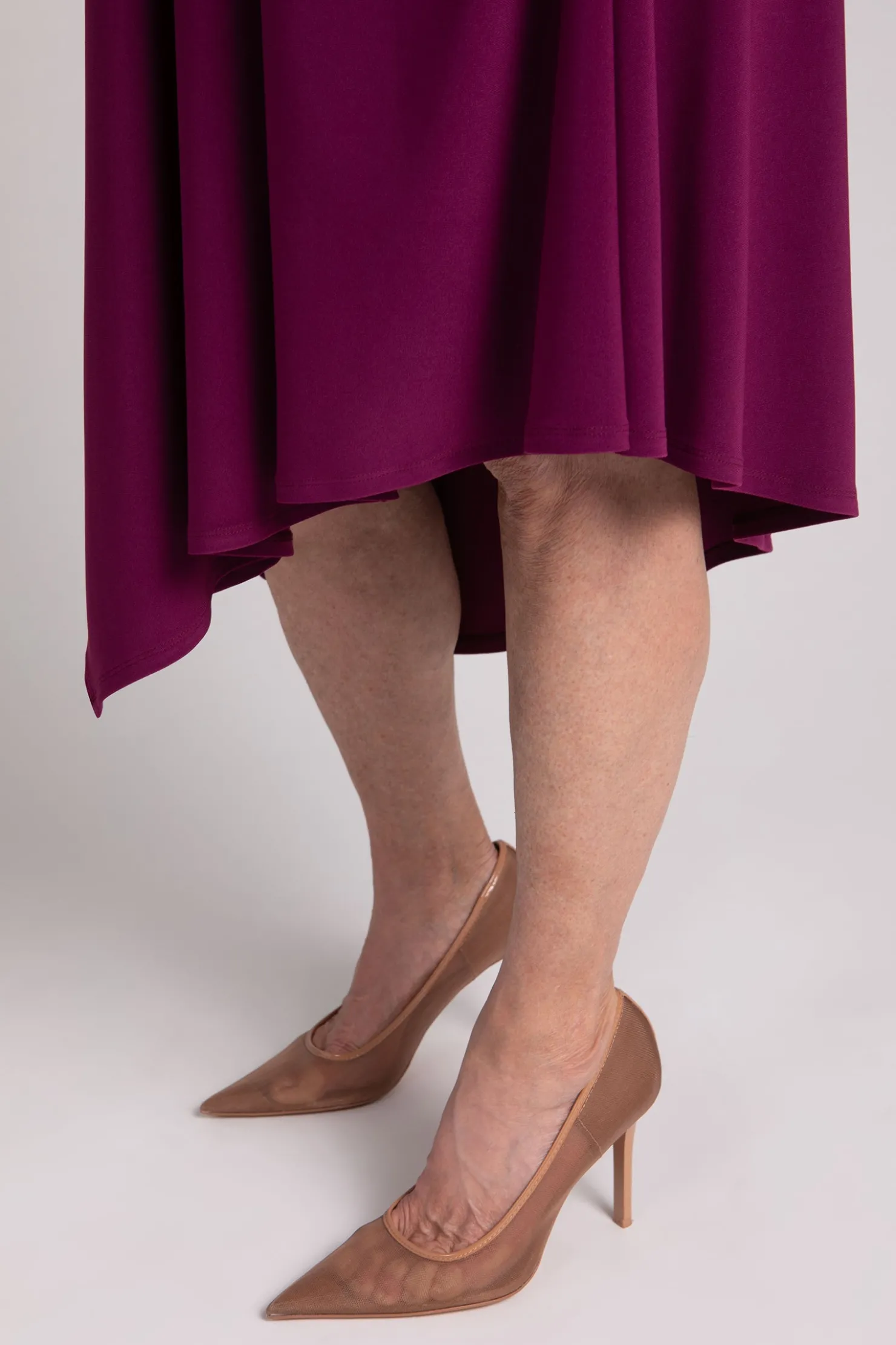 Sympli Dresses>Slant Pocket Dress Amaranth