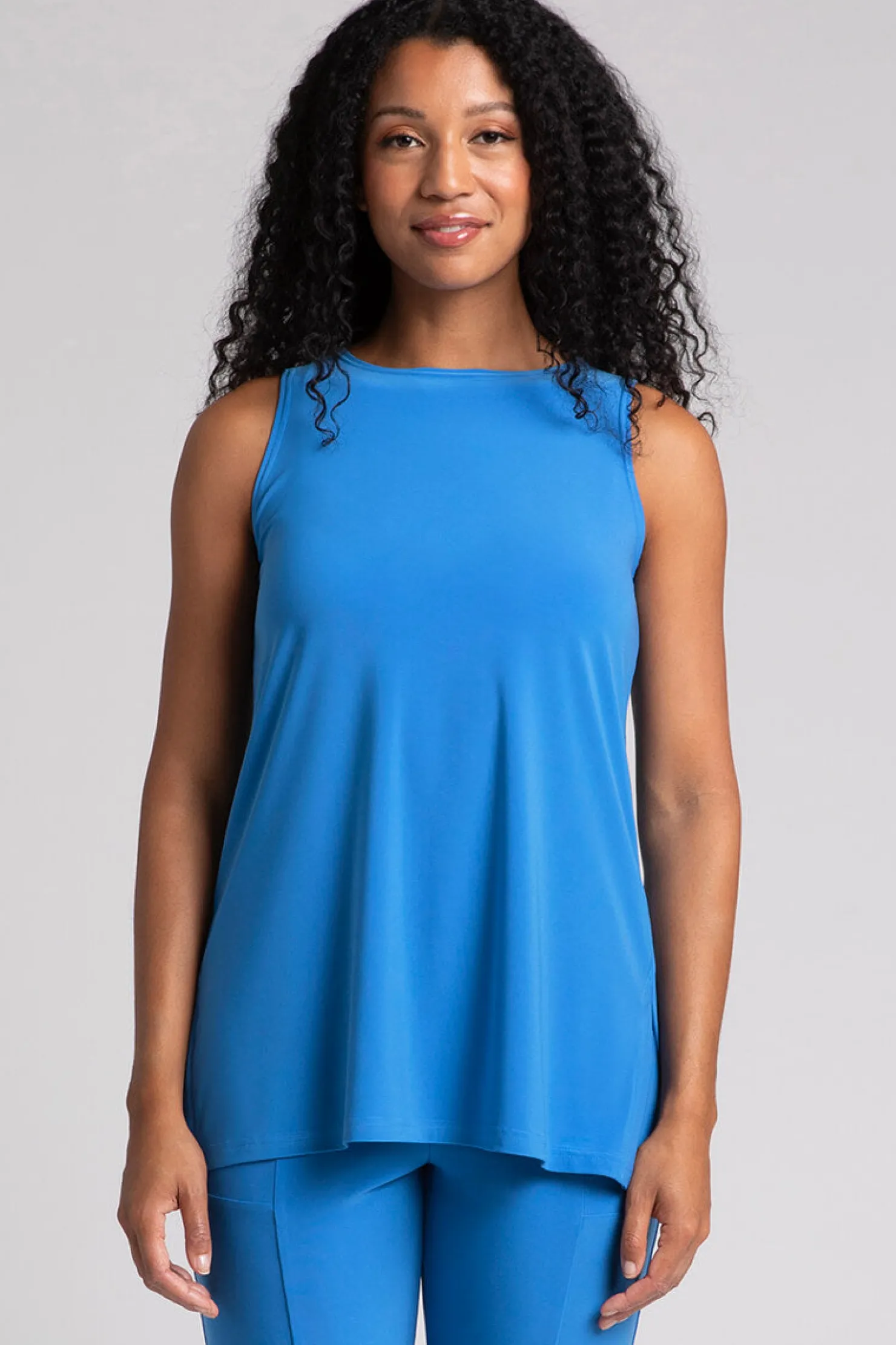 Sympli Tops>Sleeveless Nu Ideal Tunic Marine