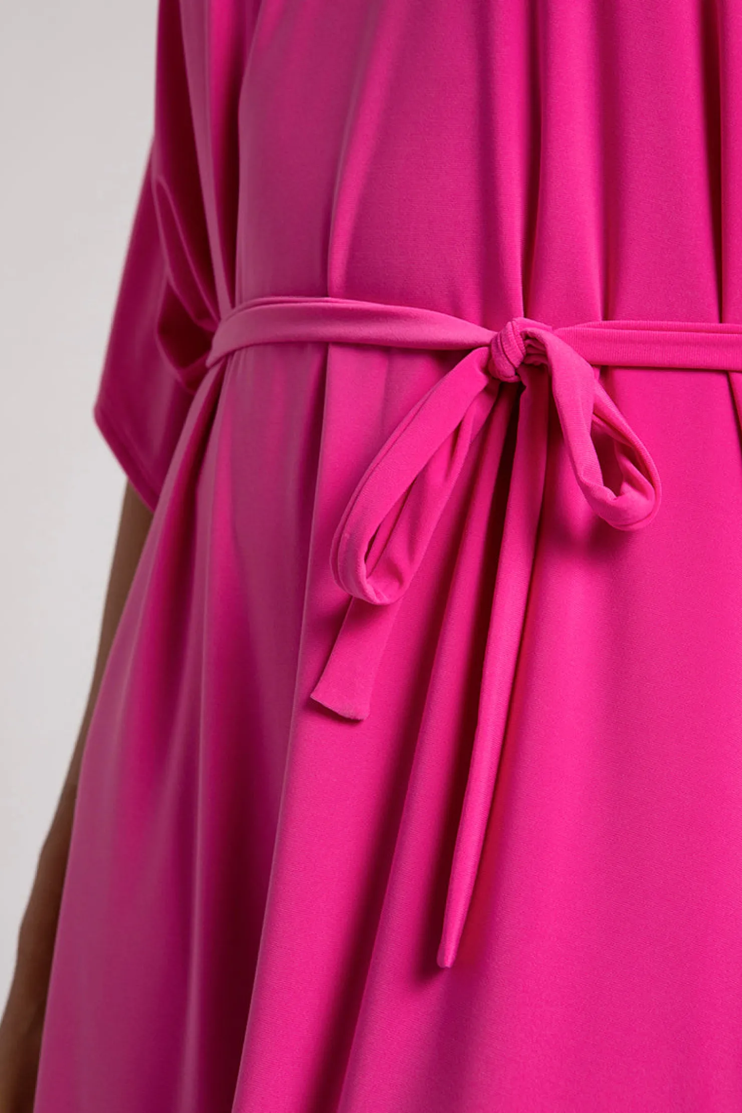 Sympli Dresses>Slouchy V-Neck Dress with Tie Peony