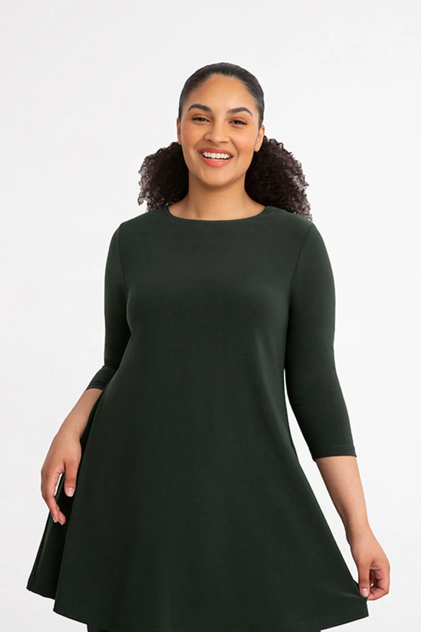 Sympli Tops>Trapeze Tunic Seaweed