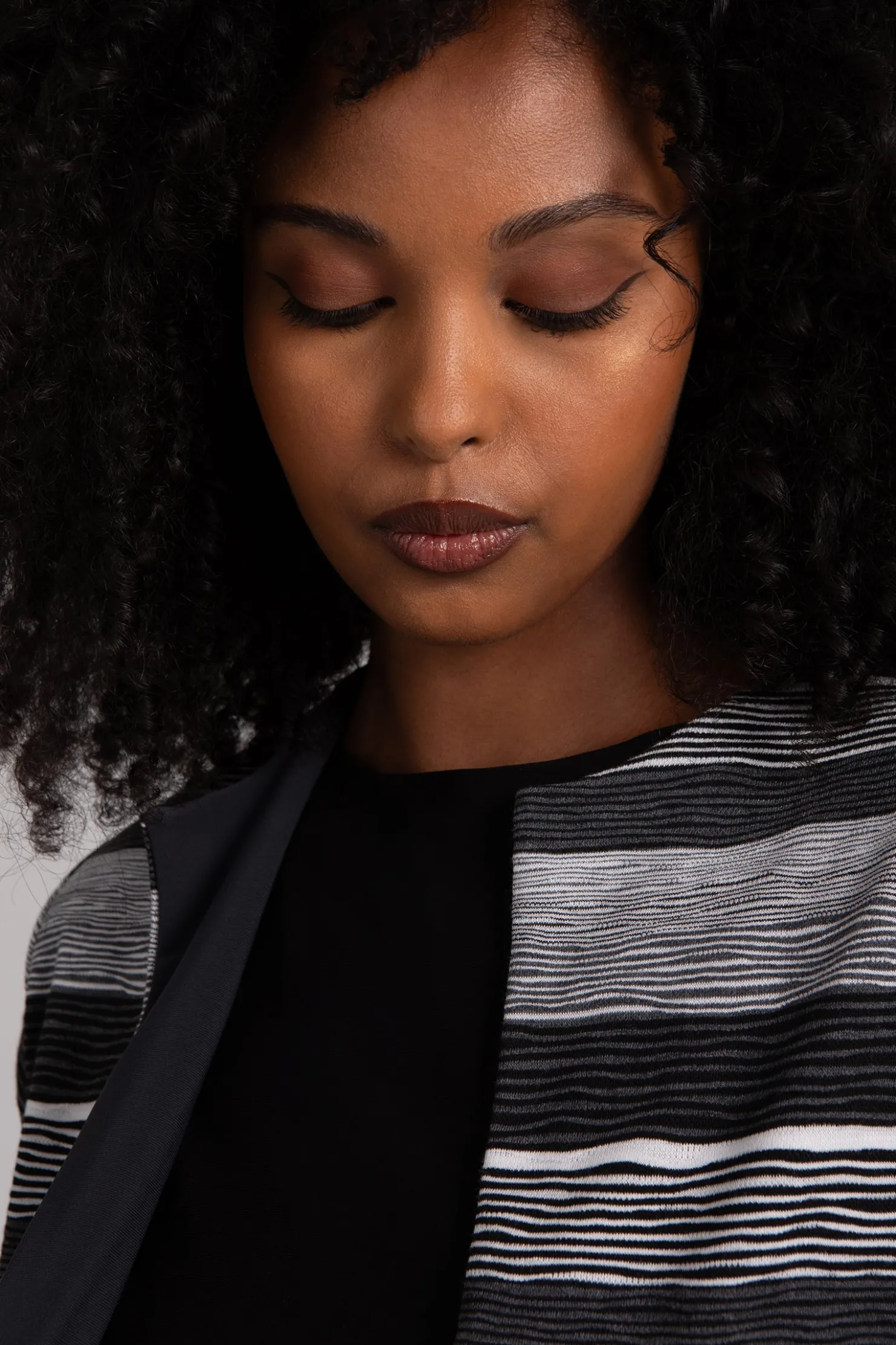 Sympli Sweaters & Cardigans>Wavy Stripe Classic Bolero Cardigan WavyStripe